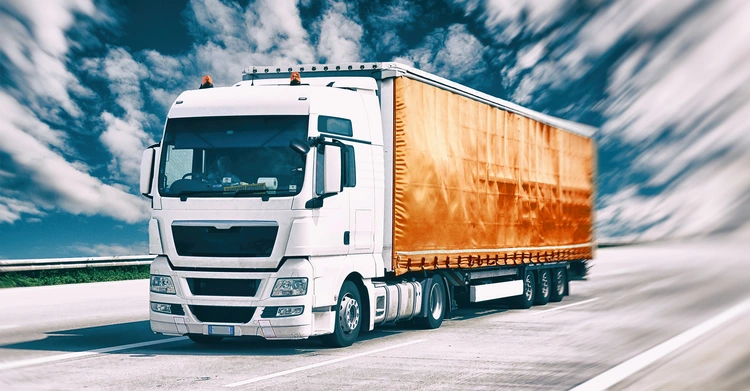 Lorry on the motorway